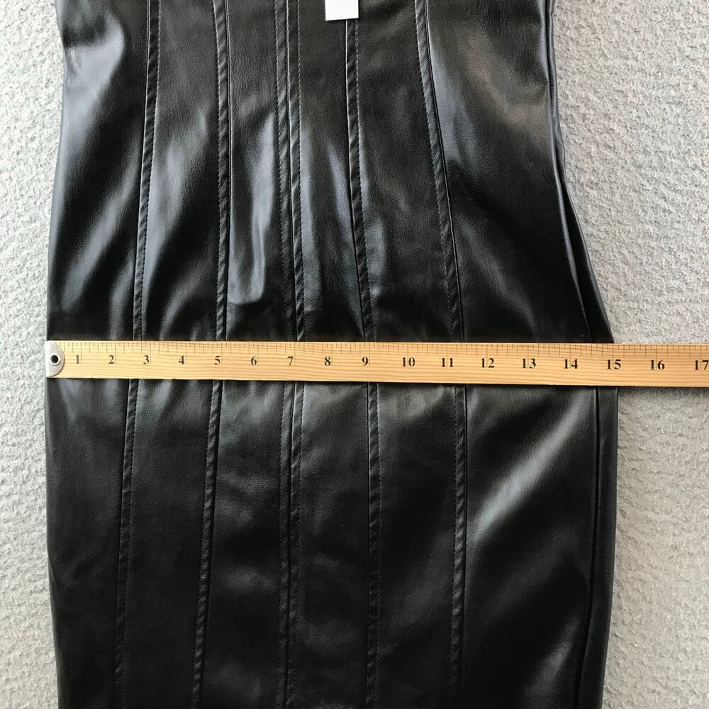 New $221 Tart Anastasia Vegan Leather Dress black size XS‎ - Picture 8 of 12
